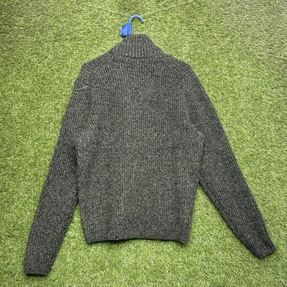 BANANA REPUBLIC Wool Blend Knit Sweater Mens Medium Green Shawl Neck Dress NWT